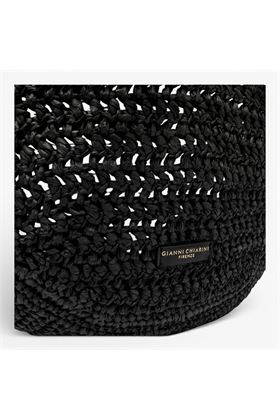 Borsa Gianni Chiarini in paglia crochet colore nero. GIANNI CHIARINI | 11954-NERO